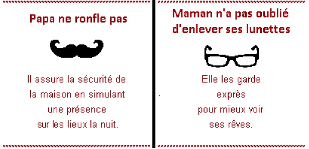 Papa ne ronfle pas - Les lunettes de maman